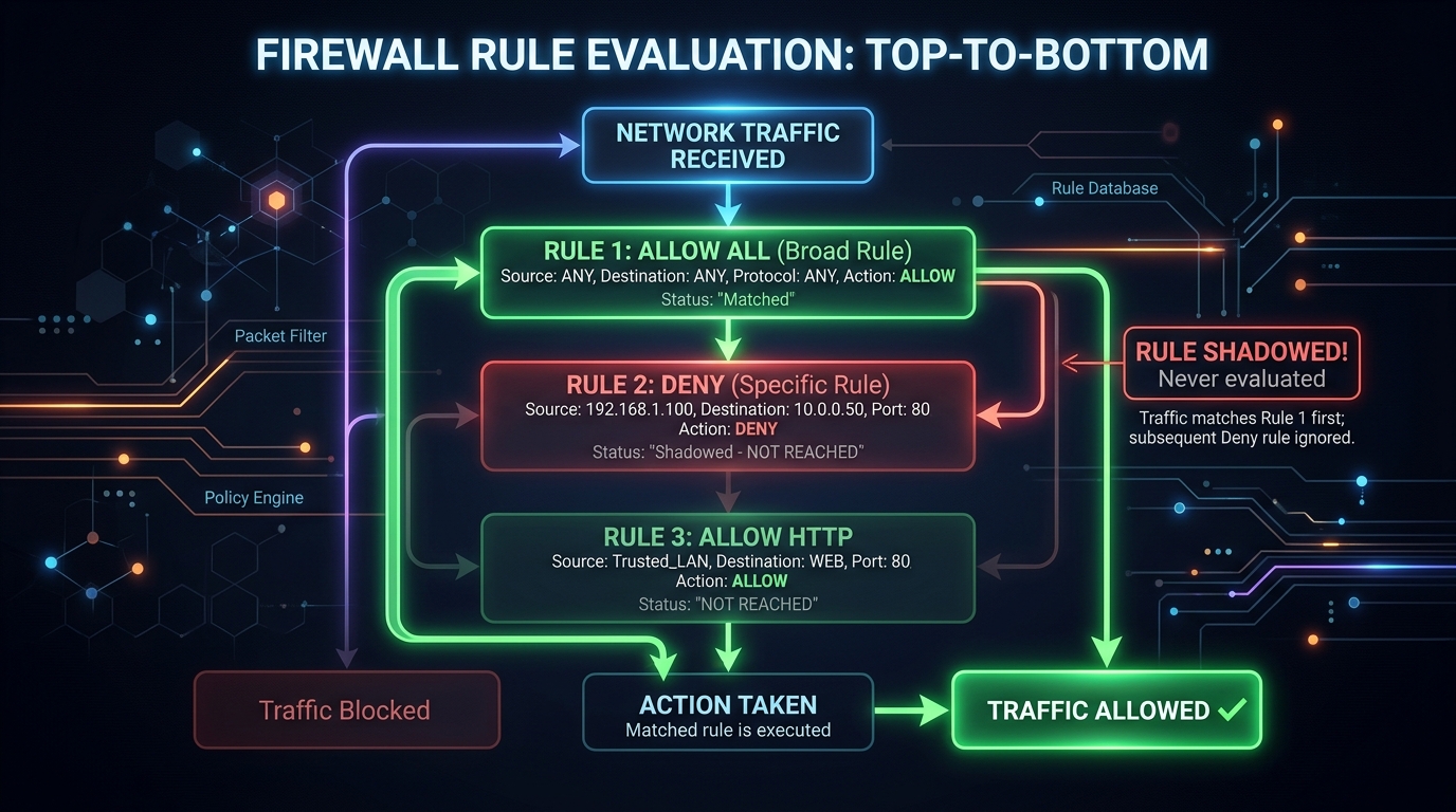 Rule order flowchart diagram